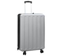 vidaXL Silberner Faltbarer Koffer mit wasserabweisendem Material, glatten Rollen, kompakten Abmessungen 50 x 30 x 76 cm, perfekt für Reisen und sicheres Kombinationsschloss. Polycarbonat Gepäck