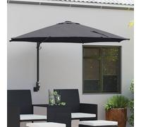 vidaXL Patio-Regenschirm Anthrazit Pulverbeschichteter Stahl, Polyester