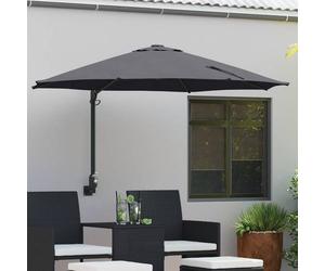 vidaXL Patio-Regenschirm Anthrazit Pulverbeschichteter Stahl, Polyester