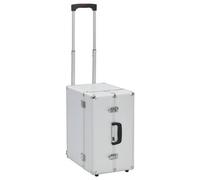 vidaXL Pilotenkoffer 47 x 39 x 27 cm Silbern Aluminium