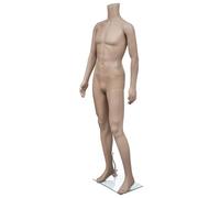 vidaXL Schaufensterpuppe Mann ohne Kopf Beige 30025