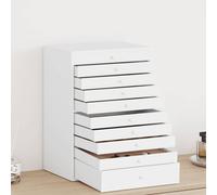 vidaXL Schmuckkästchen 10-Schichten mit Uhrenhaltern Weiß