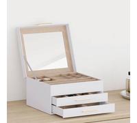 vidaXL Schmuckkästchen 3-Schicht Weiß 23x20,5x14 cm