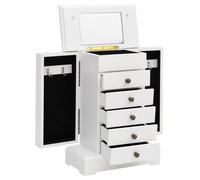 vidaXL Schmuckkasten mit Spiegel MDF 25 x 13,5 x 34 cm