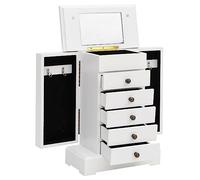 vidaXL Schmuckkasten mit Spiegel MDF 25 x 13,5 x 34 cm