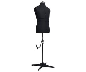vidaXL Schneiderpuppe Verstellbar Männlich Schwarz Größe 37-45 - Polyester 288494