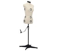 vidaXL Schneiderpuppe Verstellbar Weiblich Creme S Größe 33-40 - Polyester 288484