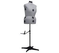 vidaXL Schneiderpuppe Verstellbar Weiblich Schneiderbüste Schaufensterpuppe Torso Mannequin Damenbüste Schaufensterfigur Grau L Größe 44-50