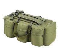 vidaXL Sporttasche, Militär-Stil, 3-in-1, Rucksack, Gepäcktasche, Aufbewahrung, Reisen, Outdoor, Wandern, Camping, Outdoor, 90 l, Olivgrün