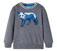 Kinder-Sweatshirt Marineblau Melange 104