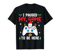 Videospiel Controller Nikolausmütze Weihnachten Gaming X-Mas Gamer T-Shirt