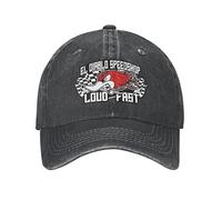 VIDOJI Baseballkappe Klassisch lässig Diablo Speedshop Laute und schnelle Baseballkappen Mr.Horsepower Distressed Denim Hüte Vintage Outdoor Sommer Snapback Cap
