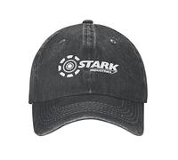 VIDOJI Baseballmütze Klassische Baumwolle Eisen Firma Stark Industries Baseballmütze Männer Frauen Personalisierte Verstellbare Erwachsene Papa Hut Outdoor