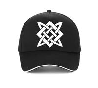 VIDOJI Unisex Baseball Kappe Amulett Stern von Russland Männer Baseball Cap Slawische Kolovrat Rad Amulett Männer Hut Wikinger Runen Star of Russia Pentagramm Hüte