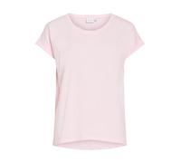 Rundhalsshirt VILA "VIDREAMERS NEW PURE T-SHIRT/SU-NOOS", Damen, Gr. XXL, cherry blossom, Jersey, Obermaterial: 50% Baumwolle, 50% Polyester, unifarben, regular fit normal, Rundhals, Shirts Rundhalssh