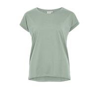Rundhalsshirt VILA "VIDREAMERS NEW PURE T-SHIRT/SU-NOOS", Damen, Gr. XXL (44), grün (silt grün), Jersey, Obermaterial: 50% Baumwolle, 50% Polyester, unifarben, casual, regular fit normal, Rundhals, Ku