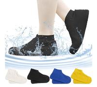 VIDSTW 4 Paar Schuhüberzieher Wasserdicht Überschuhe Wasserdicht Rutschfest Überzieher Schuhe Wiederverwendbar Regen Schuhüberzieher für Regen, Schneetag, Schlammige Straßen (M)