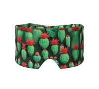 Viele kleine Kaktus-Kunstdruck-Schlafmaske, blockiert Licht, weiche Komfort-Augenbinde mit verstellbarem Kopfband