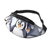 Viele niedliche Baby-Pinguin-Skizzen-Bauchtasche für Männer und Frauen, wasserdichte Sport-Hüfttasche, modische Gürteltasche, Umhängetasche, Hüfttasche mit verstellbarem Riemen, große Schultertasche