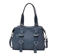 Vielseitige Tragetasche aus PU-Leder, modische Umhängetasche, großes Fassungsvermögen, stilvolle Umhängetasche, einfarbig, trendige Schnalle, Umhängetasche, Outdoor-Reisetasche, Handtasche (blau)