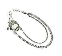 Vielseitige Unisex-Punk-Ketten, kantige Totenkopf-Akzent-Ketten, tragbarer Gürtel für modebewusste Personen, Metall-Taillenkette