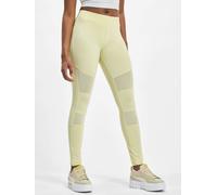 Urban Classics Damen Ladies Tech Mesh Leggings, softyellow, S