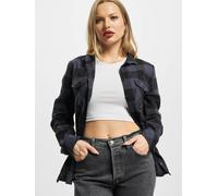 Brandit Herren Women Flannel Long Sleeve Amy Flanell Shirt Girls, Black/Grey, 7X_l