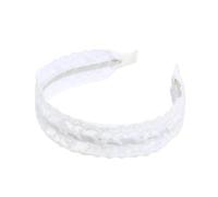 Vielseitiges Haarband für täglichen Gebrauch weich dehnbar bequem bei Styling Haarpflege Elastisches Stirnband mit Spitze ideal für Freizeit kombiniert mit Jeans oder T-Shirt (White, One Size)