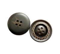 Vier-Loch-Knopf aus Kunstharz für Herren und Damen, Anzug, Mantel, 15-28mm, Kaffee, 28mm-10 Stk