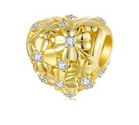 Vierblättriges Kleeblatt Charm, 925 Sterling Silber Charm Armband Zubehör, Kompatibel mit Pandora Armband Halskette