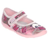 Viggami Hausschuhe Mädchen Nina - Love Panda Design in Rosa/Braun - Bequeme Kinderschuhe mit Panda-Motiv (Nina Love Panda, 26 EU)