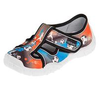 Viggami I.T.G. Jungen Hausschuhe mit Klettverschluss Alex (Rot/Fußball, 26)