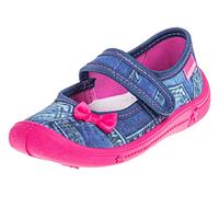 Viggami I.T.G. Mädchen Hausschuhe mit Klettverschluss Justyna (Jeans, 26 EU)