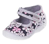 Viggami I.T.G. Mädchen Hausschuhe mit Klettverschluss Zosia (Blumen, 25 EU)