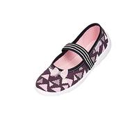 Viggami Mädchen Ballerinas Hausschuhe - mit Lederinnensohle und atmungsaktiver Sohle - perfekt für Schule & Kindergarten (Jola Grafit, 34 EU)