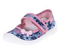 Viggami I.T.G. Mädchen Hausschuhe mit Klettverschluss Greta (Blumen, 26 EU)