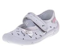 Viggami Mädchen Hausschuhe mit Klettverschluss Lederinnensohle Kalina (Schleifchen, 35 EU)