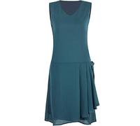 Vijiv Damenkleid im Stil der 1920er-Jahre, Flapperkleid, hoher Tee-Drapierung mit Schleife, brüllendes 20er-Jahre-Kleid, Blau, 42-44