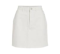 Jeansrock VILA "VIKAJA JAF LBD DENIM SKIRT- NOOS", Damen, Gr. 36, cloud dancer, Denim/Jeans, Obermaterial: 99% Baumwolle, 1% Elasthan, unifarben, figurbetont kurz, Röcke Jeansrock (82375358-36) cloud