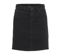 Jeansrock VILA "VIKAJA JAF LBD DENIM SKIRT- NOOS", Damen, Gr. 36, schwarz denim detail:wash 338, Denim/Jeans, Obermaterial: 99% Baumwolle, 1% Elasthan, unifarben, casual, figurbetont kurz, Röcke (7476