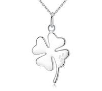 VIKI LYNN Vierblättriges Kleeblatt Halskette 925 Sterling Silber Glücksbringer für Frauen