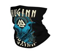Viking Odin Rabe 3D Druck Halsgamasche Gesichtsbedeckung - Männer Frauen Nordisch Vintage Cool Nahtloses Gesichtstuch - Sommer Sport Kopfband Multifunktionale Outdoor Kopfbedeckung