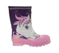Viking Unisex Kinder Jolly Print Rain Boot, Purple Multi, 24 EU Weit
