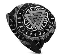 Vikings Beanie-Mütze, Wintermütze, weicher Strick, Slouchy, Kopfbedeckung für Erwachsene, Outdoor, Vikings3, Einheitsgröße