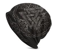 Vikings Beanie-Mütze, Wintermütze, weicher Strick, Slouchy, Kopfbedeckung für Erwachsene, Outdoor, Vikings6, Einheitsgröße