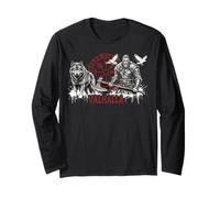 Vikings nordischer Mythos Vegvisir Mystic Wolf Valahala Wikinger Langarmshirt