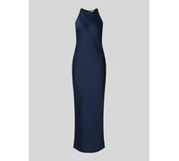 VILA Abendkleid aus Satin mit Rundhalsausschnitt Modell 'RAVENNA' in Marine, Größe 42