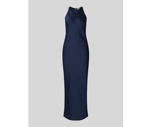 VILA Abendkleid aus Satin mit Rundhalsausschnitt Modell 'RAVENNA' in Marine, Größe 42