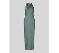 VILA Abendkleid aus Satin mit Rundhalsausschnitt Modell 'RAVENNA' in Petrol, Größe 34