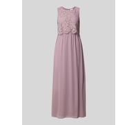 VILA Abendkleid mit Spitze und Rundhalsausschnitt Modell 'MILINA LACE' in Mauve, Größe 38